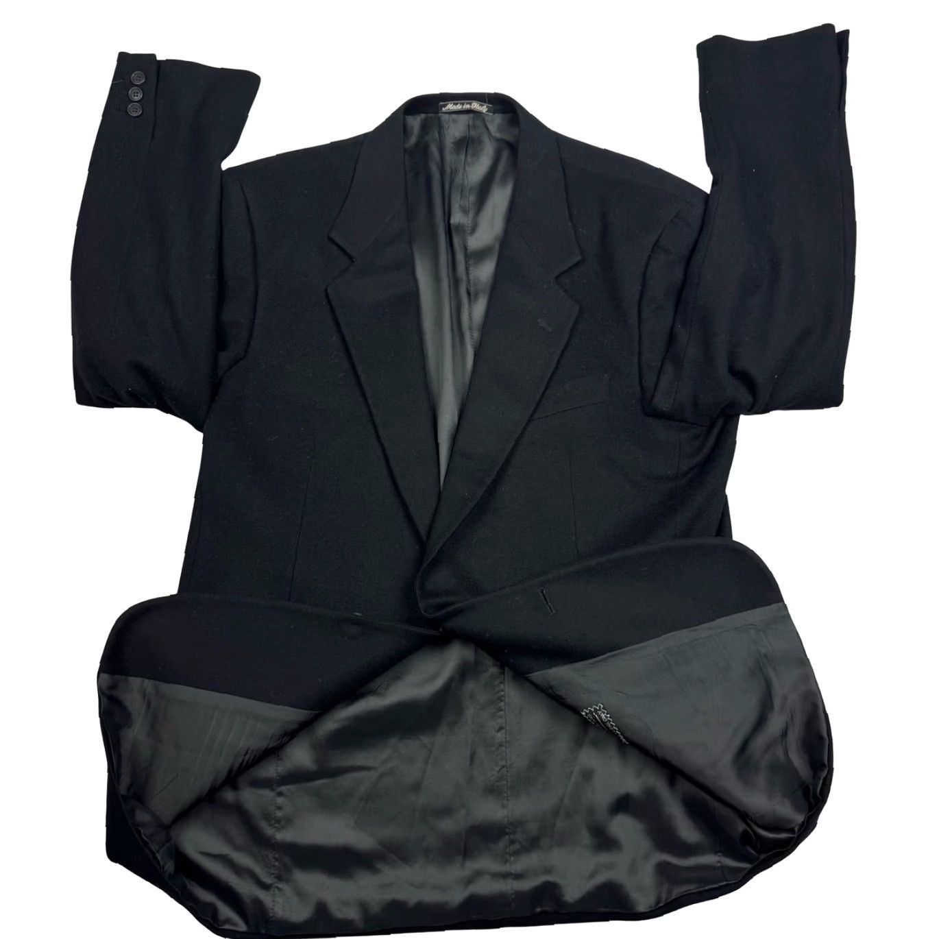 Valentino VINTAGE Valentino Blazer Black 42R Wool 2-Button Single-Breasted Mens Jacket Size 42R - 3 Thumbnail