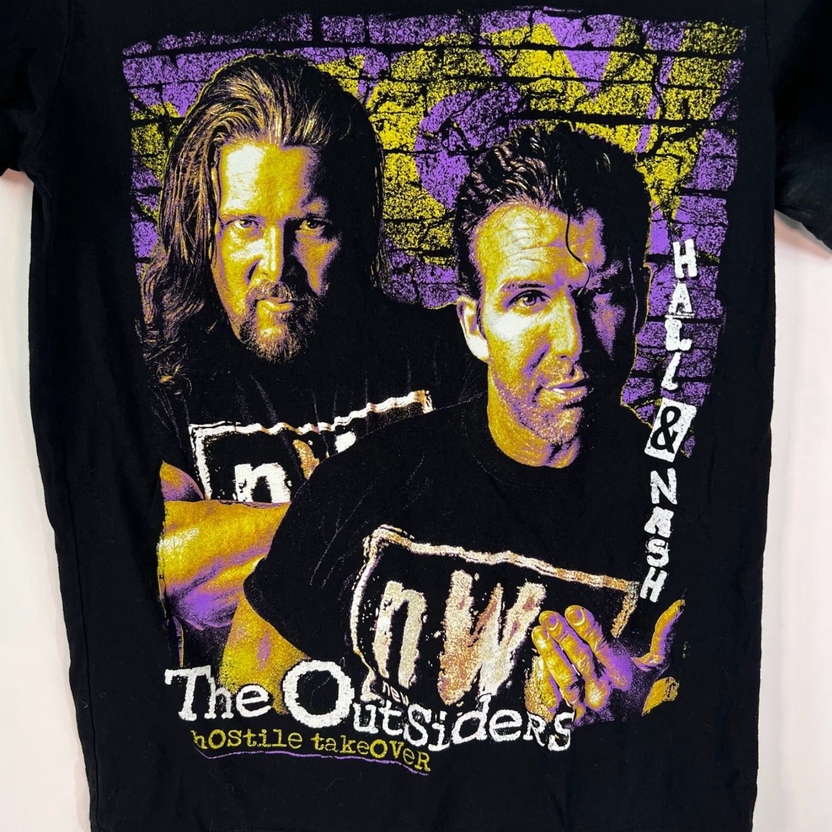 Vintage WWE The Outsiders T-Shirt Adult Medium Black Graphic Hall & Nash Mens Size US M / EU 48-50 / 2 - 2 Thumbnail