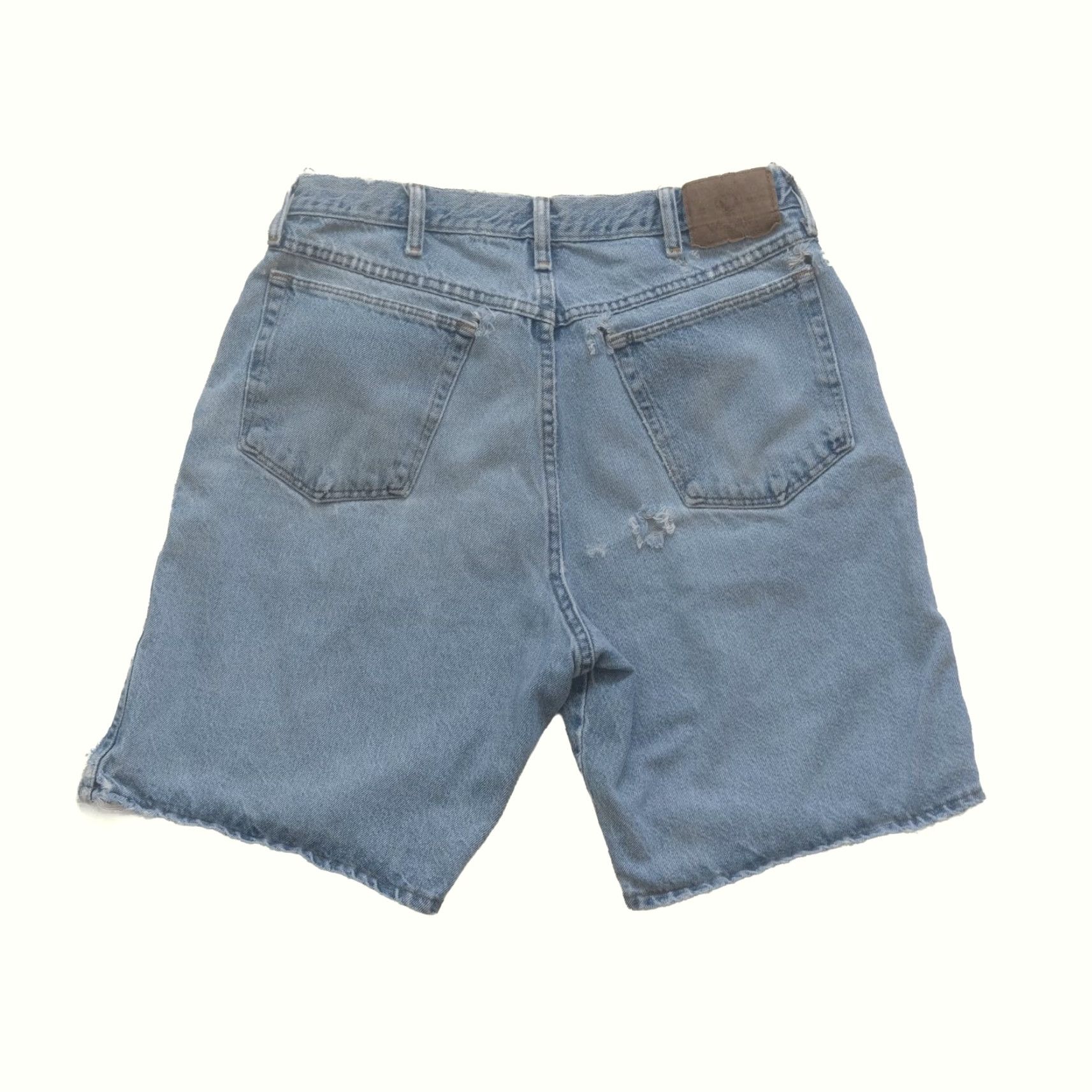 Wrangler VINTAGE Wrangler Jeans Shorts 90s Y2K Retro Work Distressed Blue 100% Cotton SZ 34 Regular Mens Size US 34 / EU 50 - 3 Thumbnail