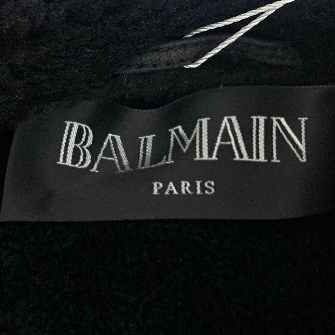 Balmain KM0794 Balmain Black Lambskin Shearling Zip-Up Jacket Size US S / EU 44-46 / 1 - 5 Thumbnail