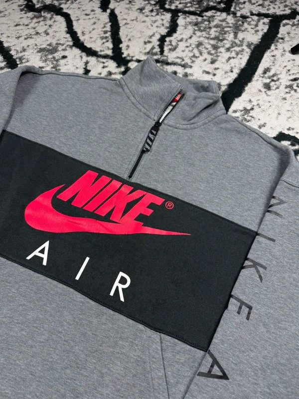 Nike Nike halfzip sweatshirt gray black S logo Size US S / EU 44-46 / 1 - 3 Thumbnail
