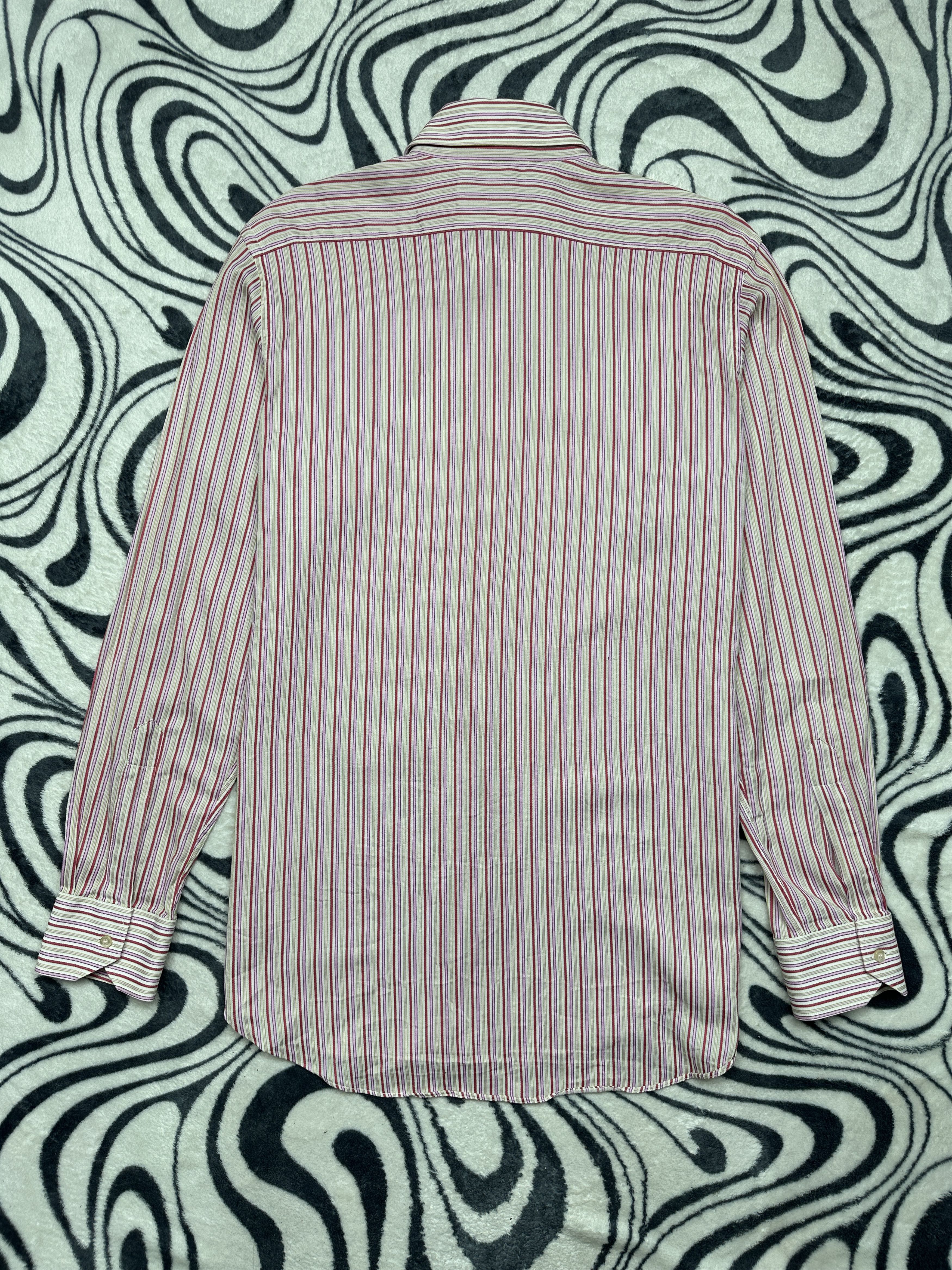 Etro Etro Vintage Mens Long Sleeve Striped Shirt Size US L / EU 52-54 / 3 - 5 Thumbnail