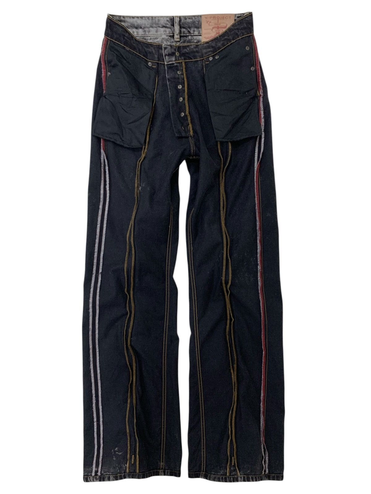 Y/Project Y/Project Metal Wire Wide Leg Jeans Size US 26 / EU 42 - 15 Thumbnail