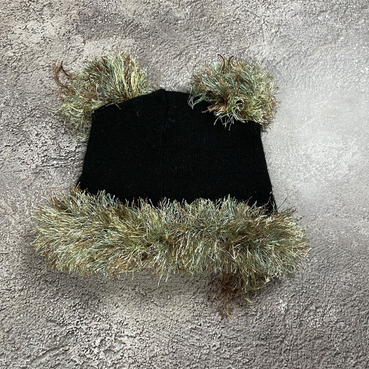 Vintage Vintage 90s Mohair Beanie Skeleton Hand Grunge Alt Faded OS Size ONE SIZE - 2 Thumbnail