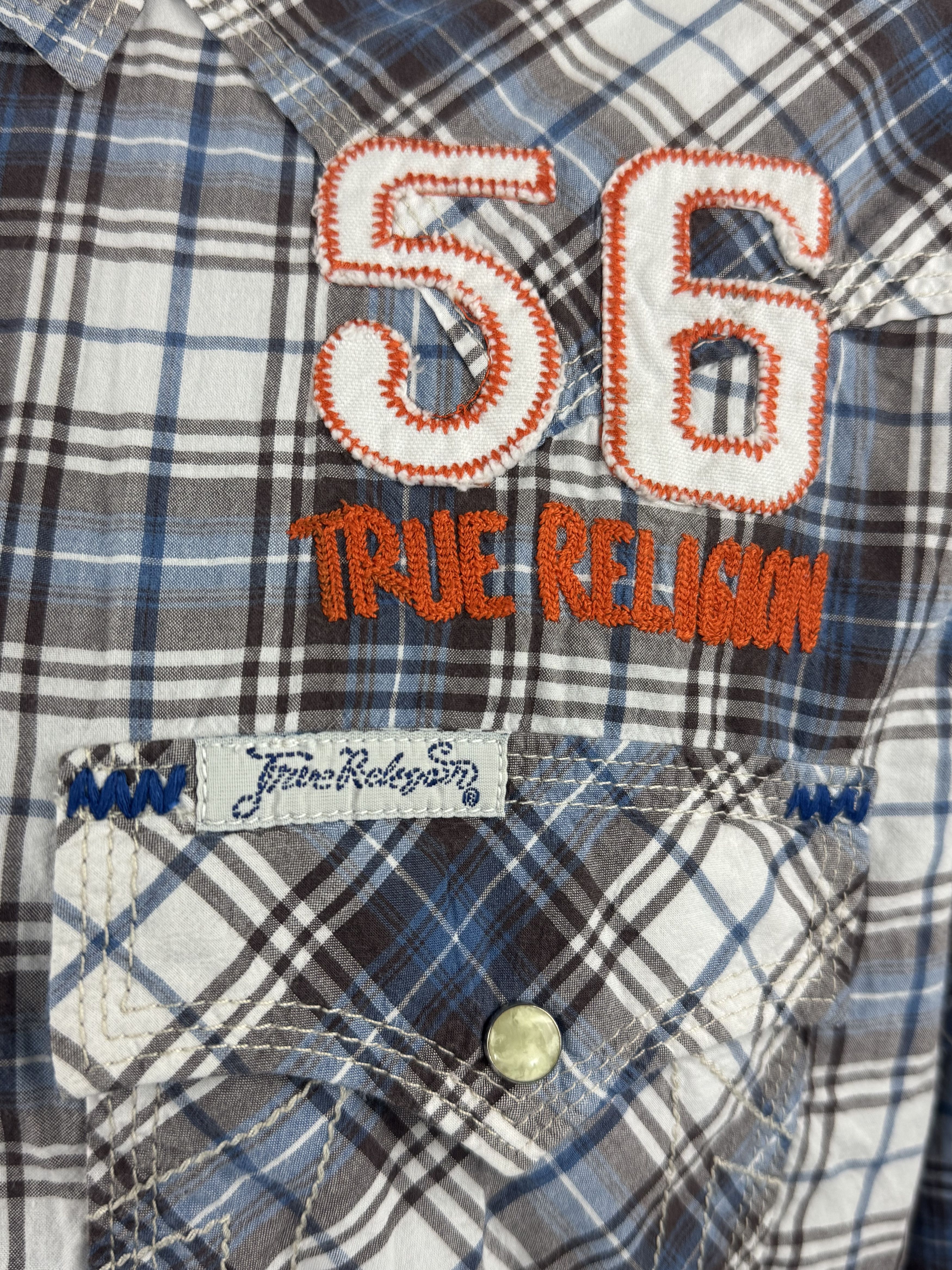 True Religion VTG True Religion Plaid Western Pearl Snap Pt Dune 56 No Cal Size US XXL / EU 58 / 5 - 6 Thumbnail