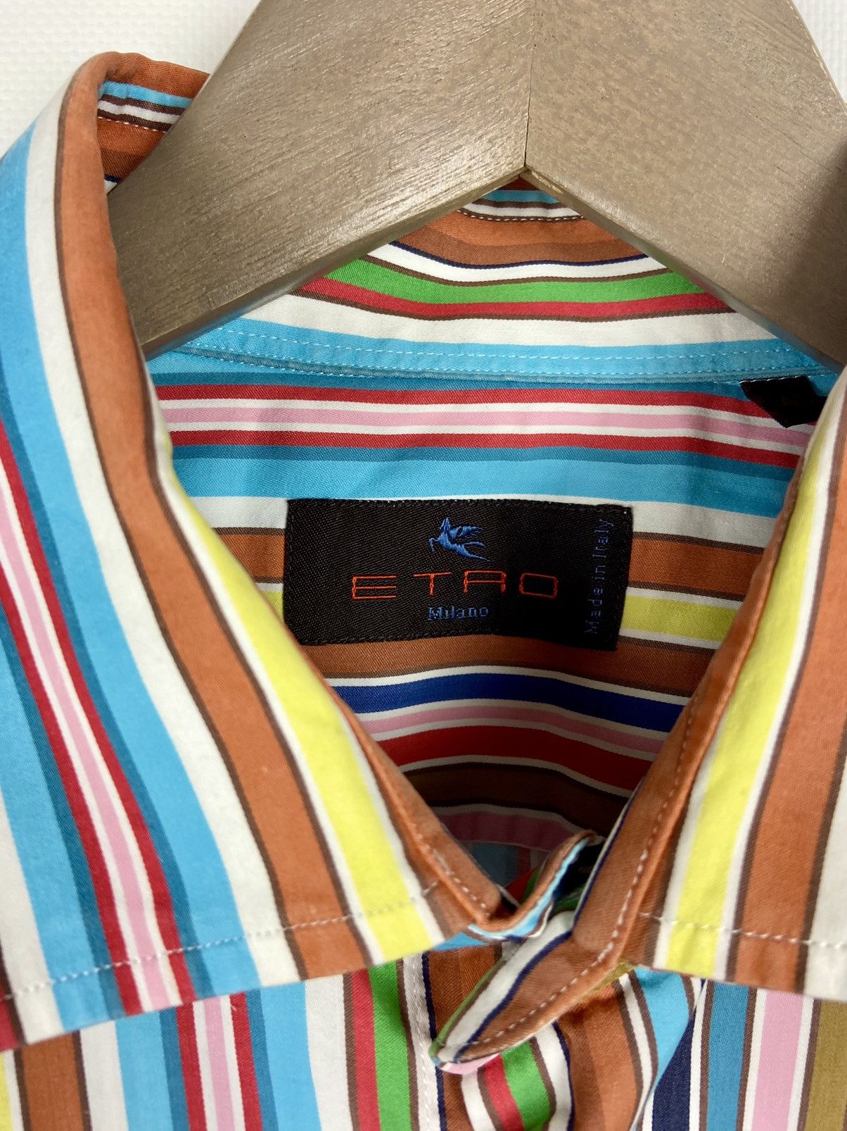 Etro Etro Milano Mens Striped Button-Down Luxury Shirt Size US L / EU 52-54 / 3 - 4 Thumbnail