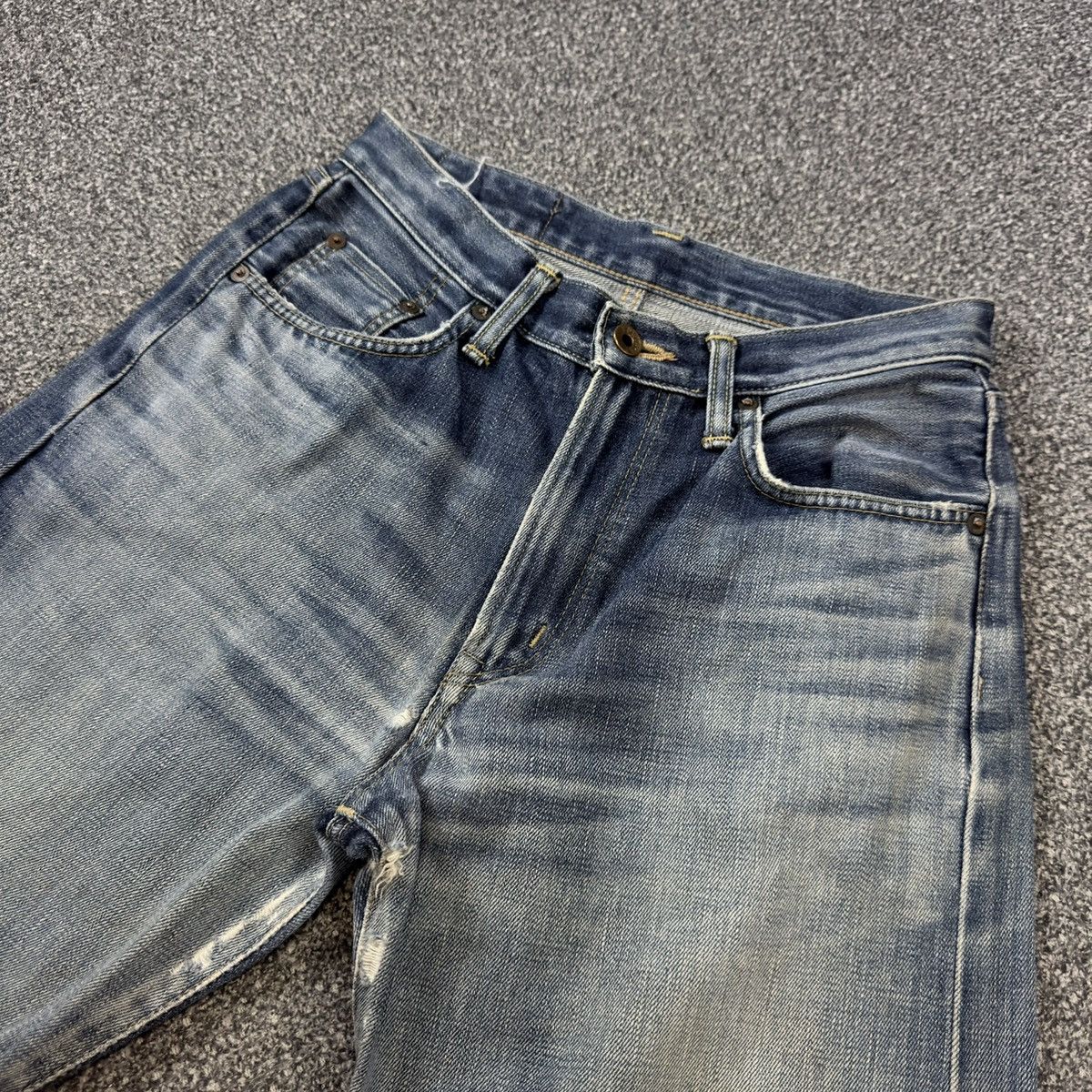 Kapital 🇯🇵 Vintage 90s Selvedge Edwin 505xx Distressed Denim Size US 28 / EU 44 - 3 Thumbnail