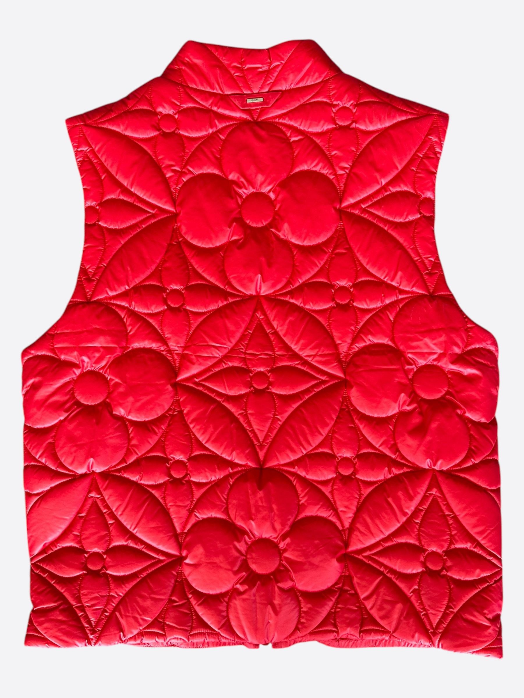 Louis Vuitton Louis Vuitton Red Flower Monogram Puffer Vest Size US XXL / EU 58 / 5 - 2 Thumbnail