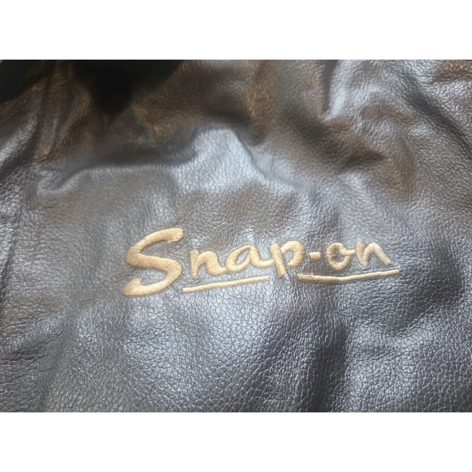 Vintage Snap-on Tools Leather Jacket Bomber Jacket Black L Mens Regular Size L Bomber Leather Full Zip Men Size US L / EU 52-54 / 3 - 2 Thumbnail