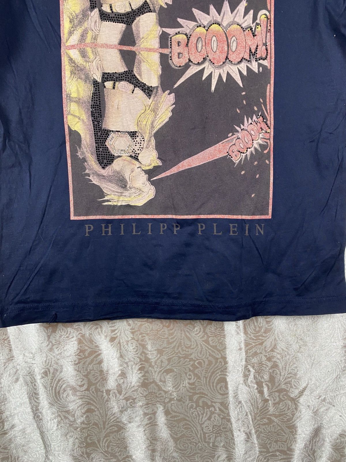 Philipp Plein Philipp Plein Homme Navy Graphic T-Shirt Comic “Boom” Print Size US S / EU 44-46 / 1 - 6 Thumbnail