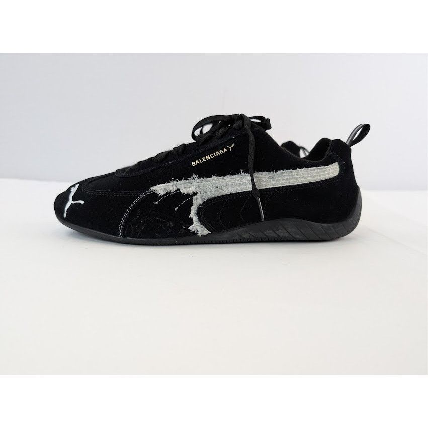 Balenciaga × Puma o1rshd1 Q:3 / Speedcat Destroyed Low Top Sneaker in Black Size US 11 / EU 44 - 12 Thumbnail