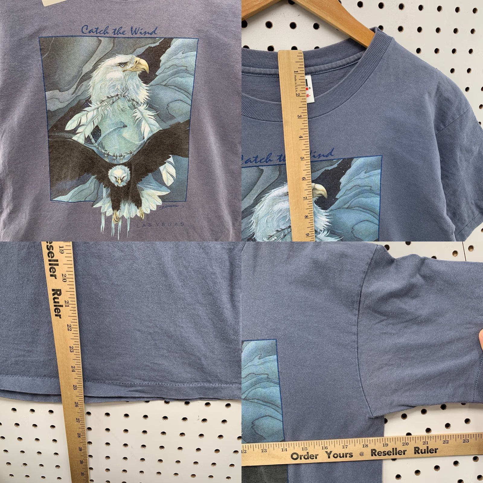 Anvil Vintage Eagle Nature Shirt Mens M Blue 19x26 USA Single Stitch Anvil T-Shirt Crew Neck Short Sleeve Birds USA Mens Size US M / EU 48-50 / 2 - 8 Thumbnail
