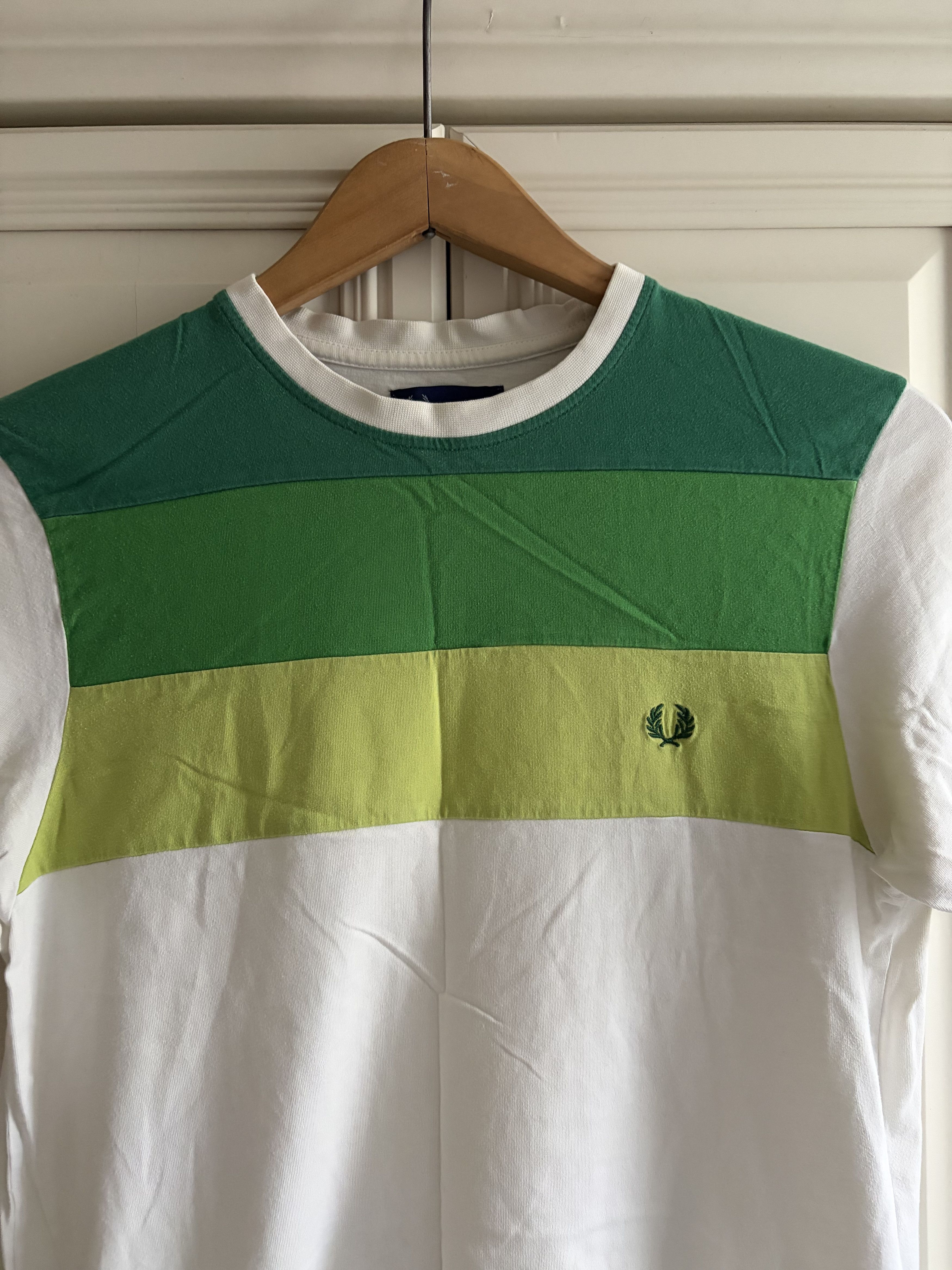 Fred Perry Fred Perry Green Color Block Tee Shirt Size US M / EU 48-50 / 2 - 2 Thumbnail