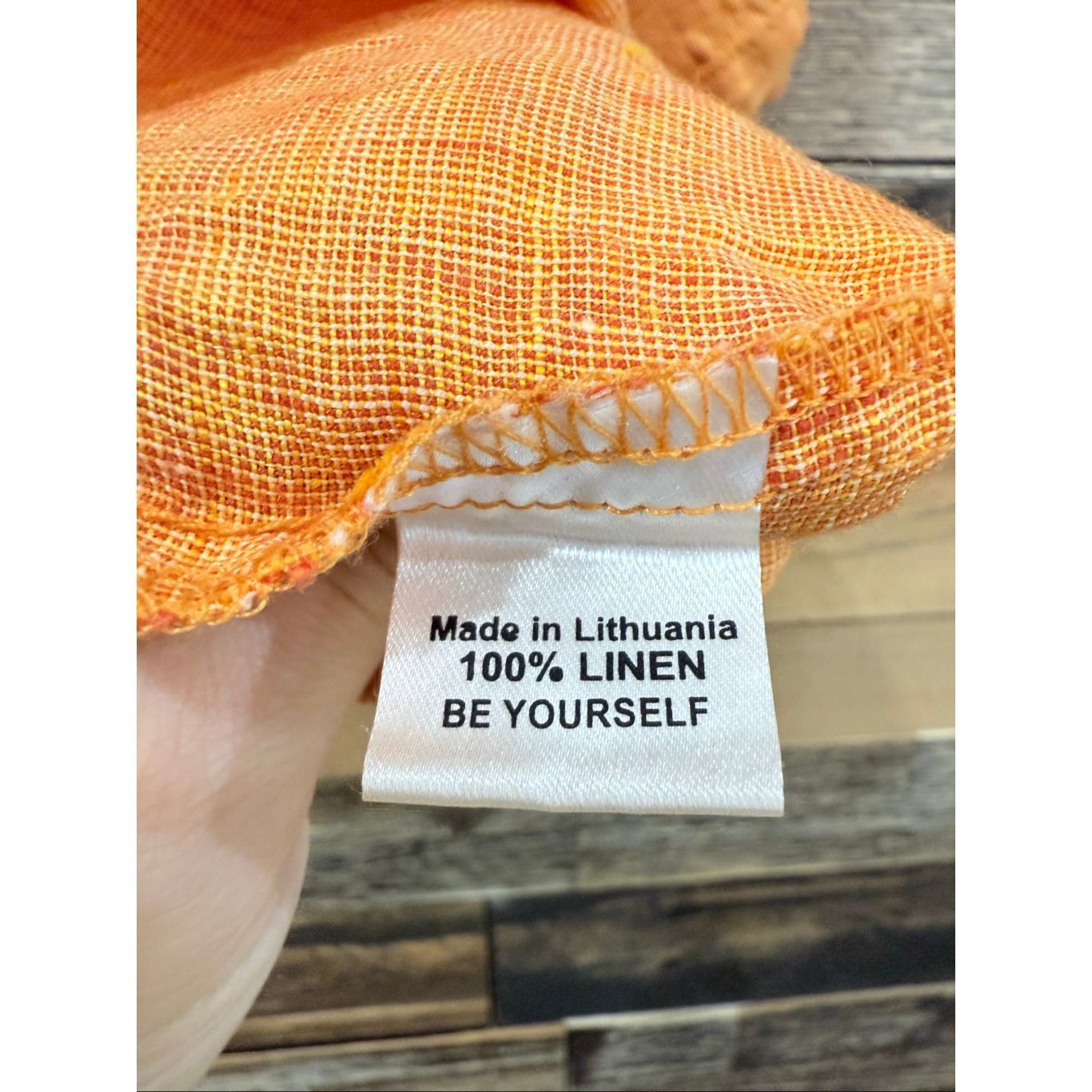 FLAX Flax orange linen short sleeve top v neck size medium Size M / US 6-8 / IT 42-44 - 5 Thumbnail