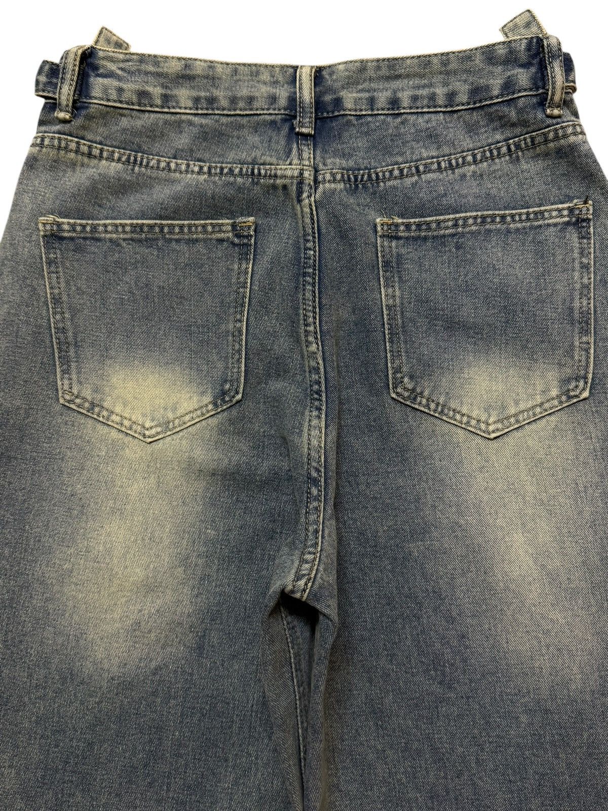 JNCO Vintage Y2K Japanese Brand Faded Wash Ripped Wide Leg Baggy Size US 28 / EU 44 - 5 Thumbnail