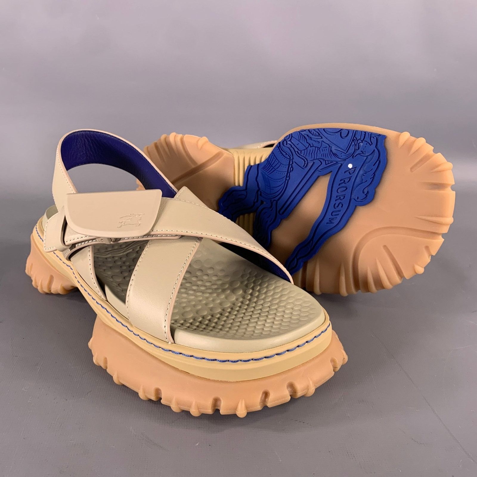 Burberry BURBERRY Size 10 Tan Leather Sandals Size US 10 / EU 43 - 5 Thumbnail