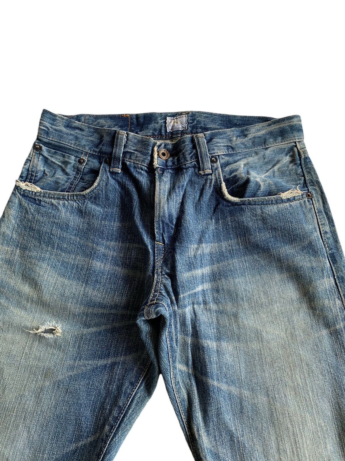 Edwin 505ZX Redline Selvedge distressed denim