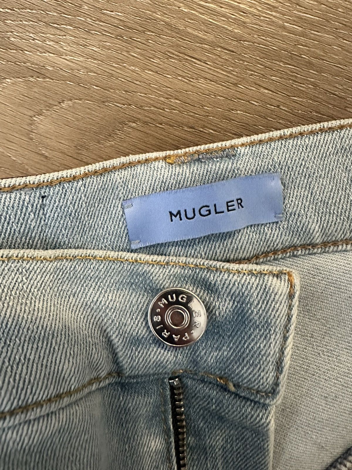 Mugler MUGLER TWO TONE SPIRAL SKINNY JEANS Size 27" / US 4 / IT 40 - 8 Thumbnail