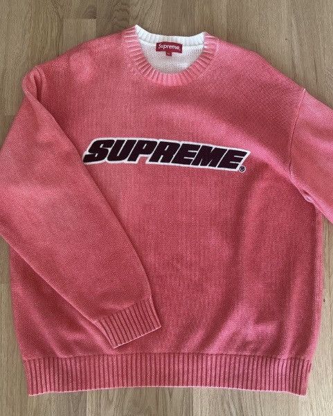 Supreme Printed Washed Sweater | Grailed