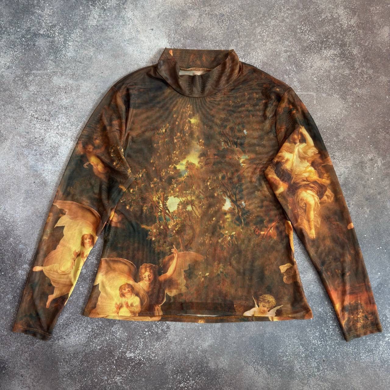 20471120 × Vintage Jean Paul Gaultier Style Full Mesh Y2K Long Sleeve Top Size M / US 6-8 / IT 42-44 - 1 Thumbnail