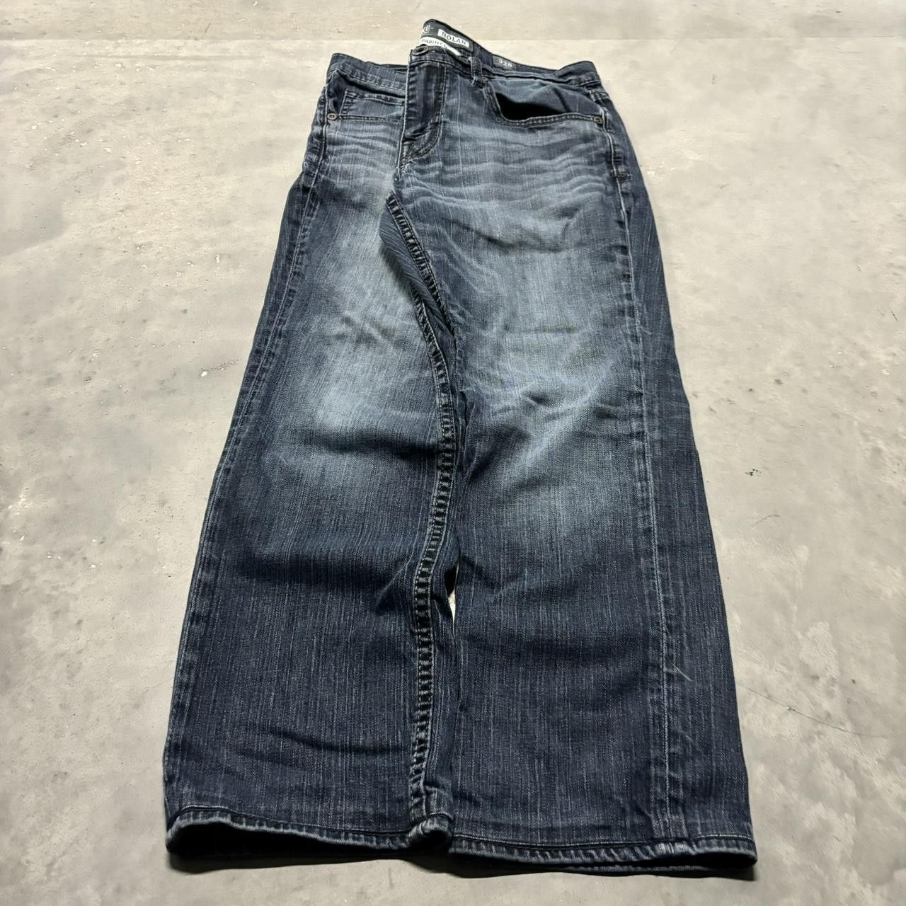 Japanese Brand × Vintage Crazy Vintage Y2K/2000s Grunge Faded Dark Wash Mall Goth Denim Jeans! Size US 32 / EU 48 - 3 Thumbnail