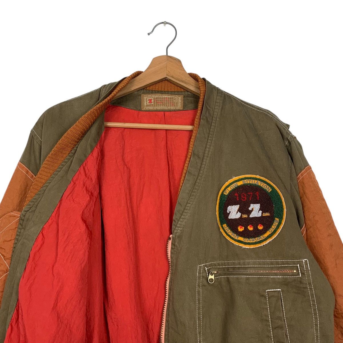 Japanese Brand Japanese Brand Zig Zag Color Block Bomber Jacket Size US M / EU 48-50 / 2 - 10 Thumbnail