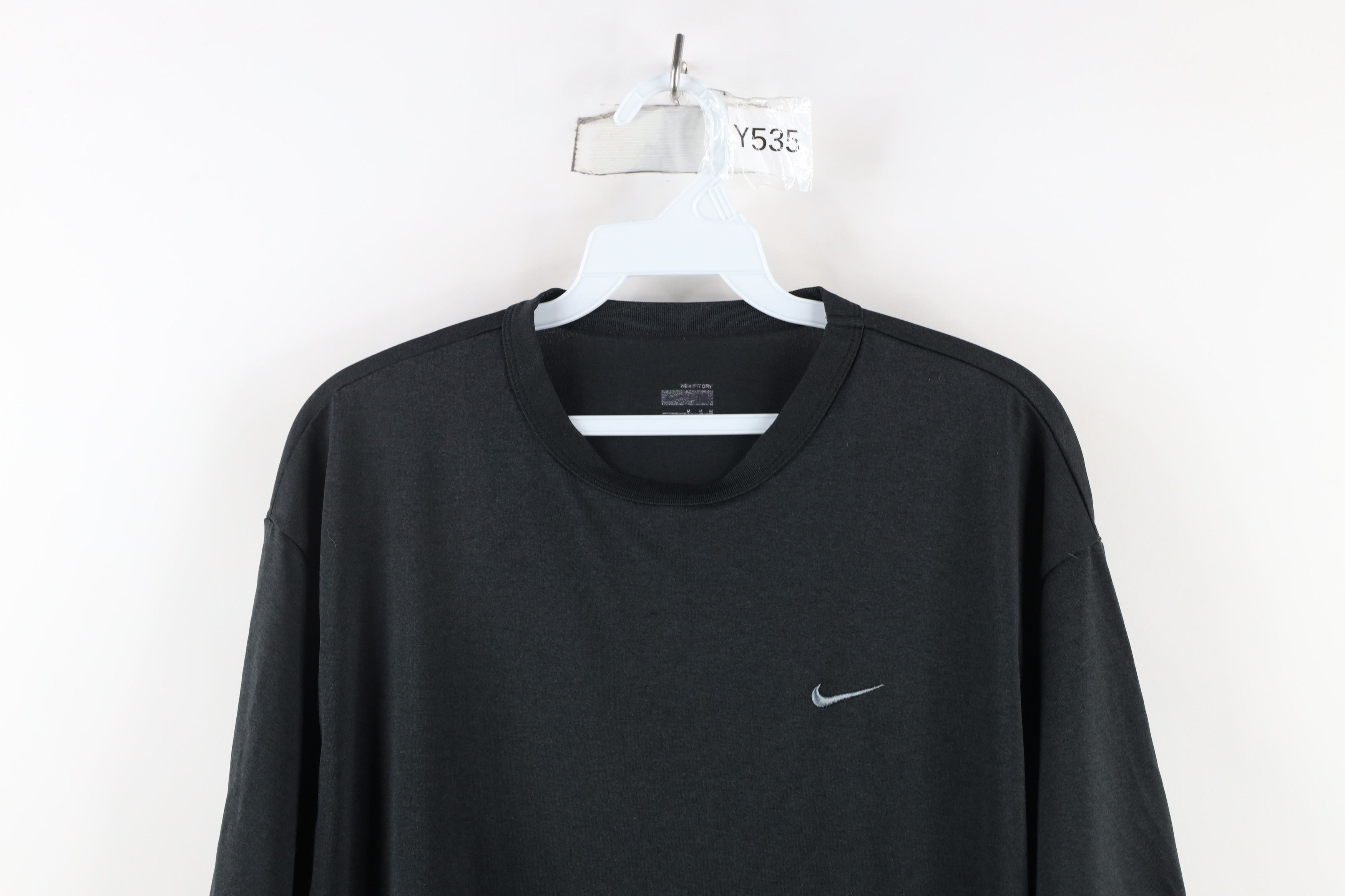 Nike × Vintage Vintage Nike Travis Scott Mini Swoosh Knit T-Shirt Black Size US M / EU 48-50 / 2 - 2 Thumbnail