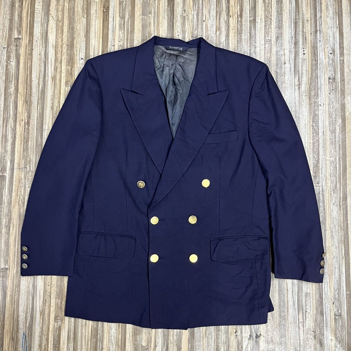 Burberry Vintage Burberry Double Breasted Blazer Size 38R - 2 Thumbnail