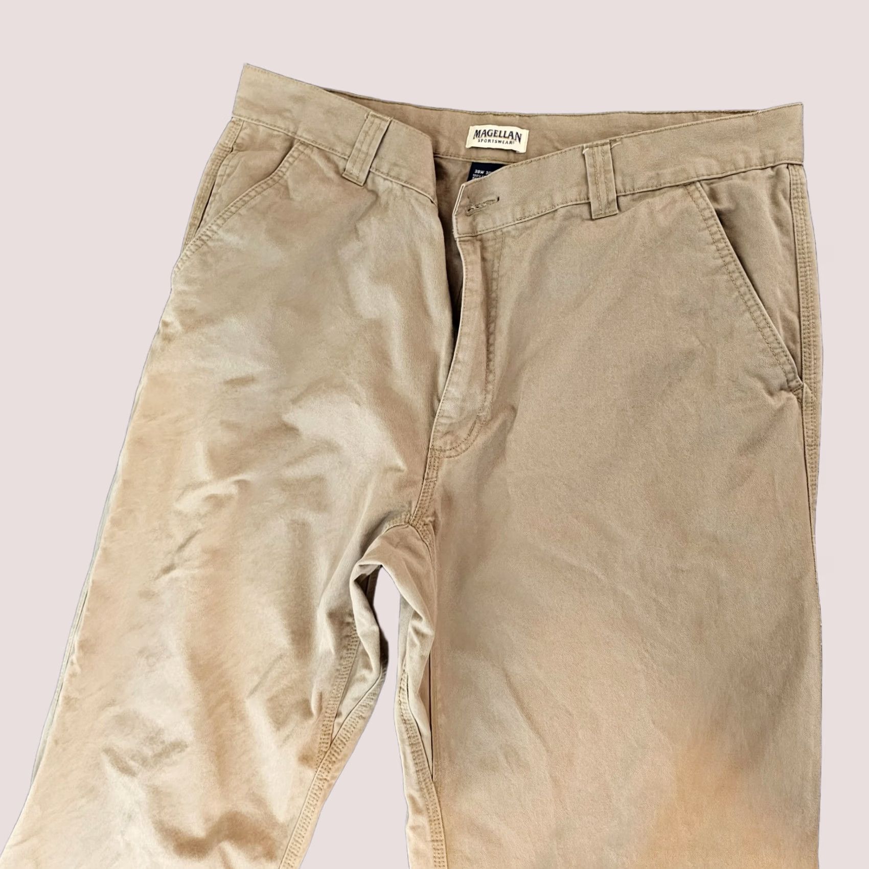 Vintage Magellan Men Cargo Pants Brown Regular Size 38x30 Outdoor Rock 89% Nylon 11% Spandex Bleboard? Size US 35 - 1 Thumbnail