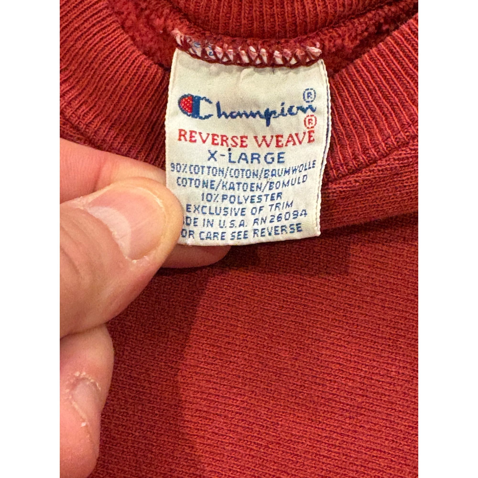 Champion Vintage 90s Champion Reverse Weave Crewneck Sweatshirt Maroo Size US XL / EU 56 / 4 - 6 Thumbnail