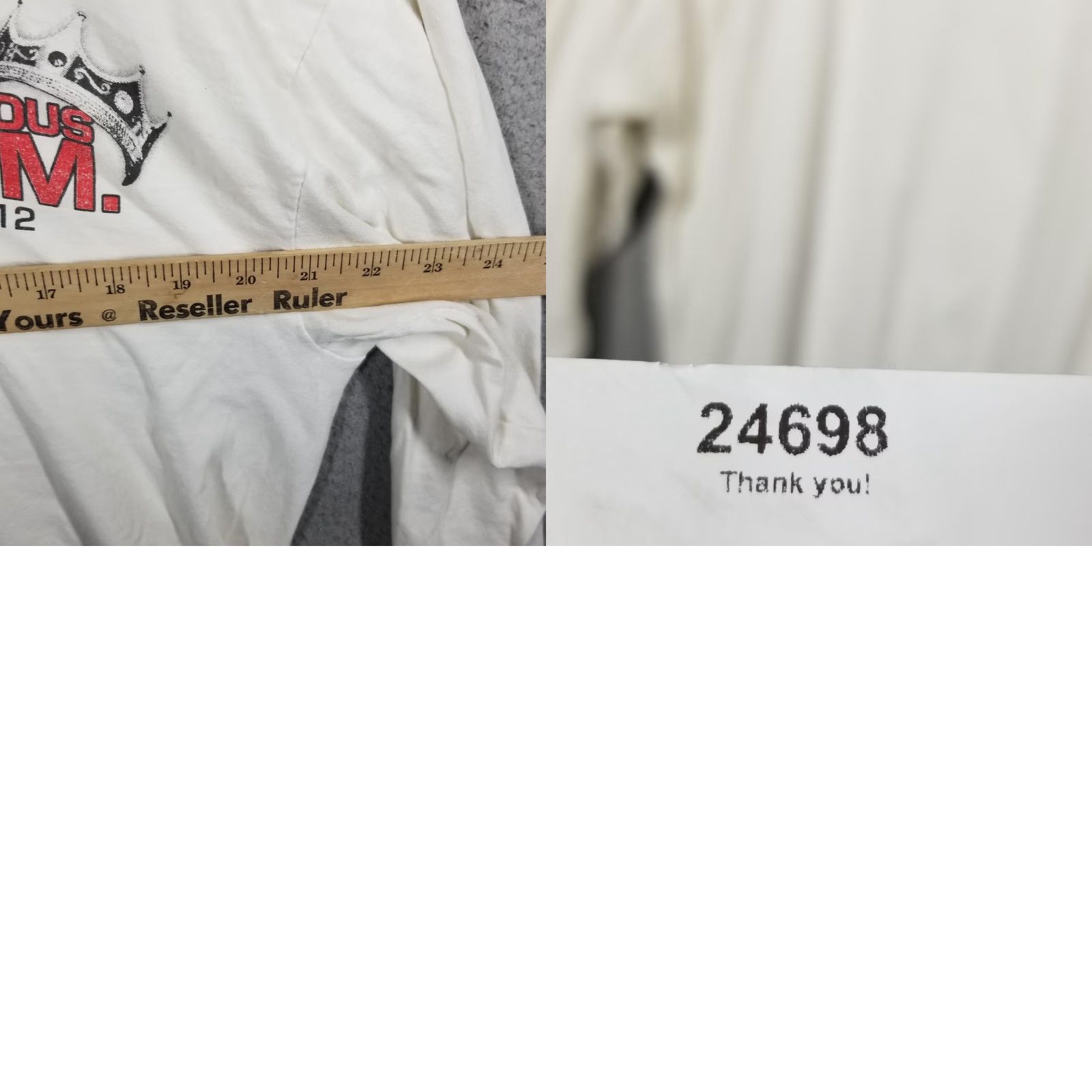 Gildan VINTAGE Notorious B.U.M. Shirt Tee Mens Large White Long Sleeve Graphic Bulldog 2011-12 Mens Size US L / EU 52-54 / 3 - 8 Thumbnail