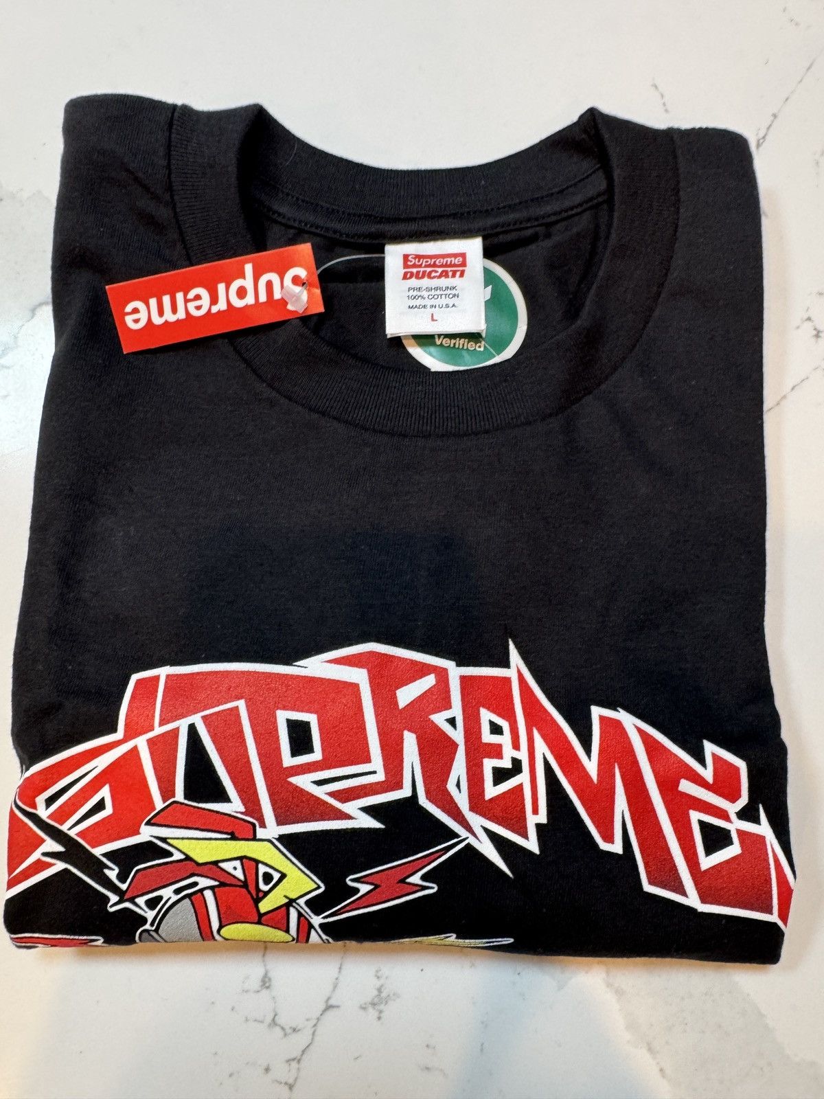 Supreme Supreme x Ducati Racing Graphic T Black Size Large Deadstock Size US L / EU 52-54 / 3 - 2 Thumbnail