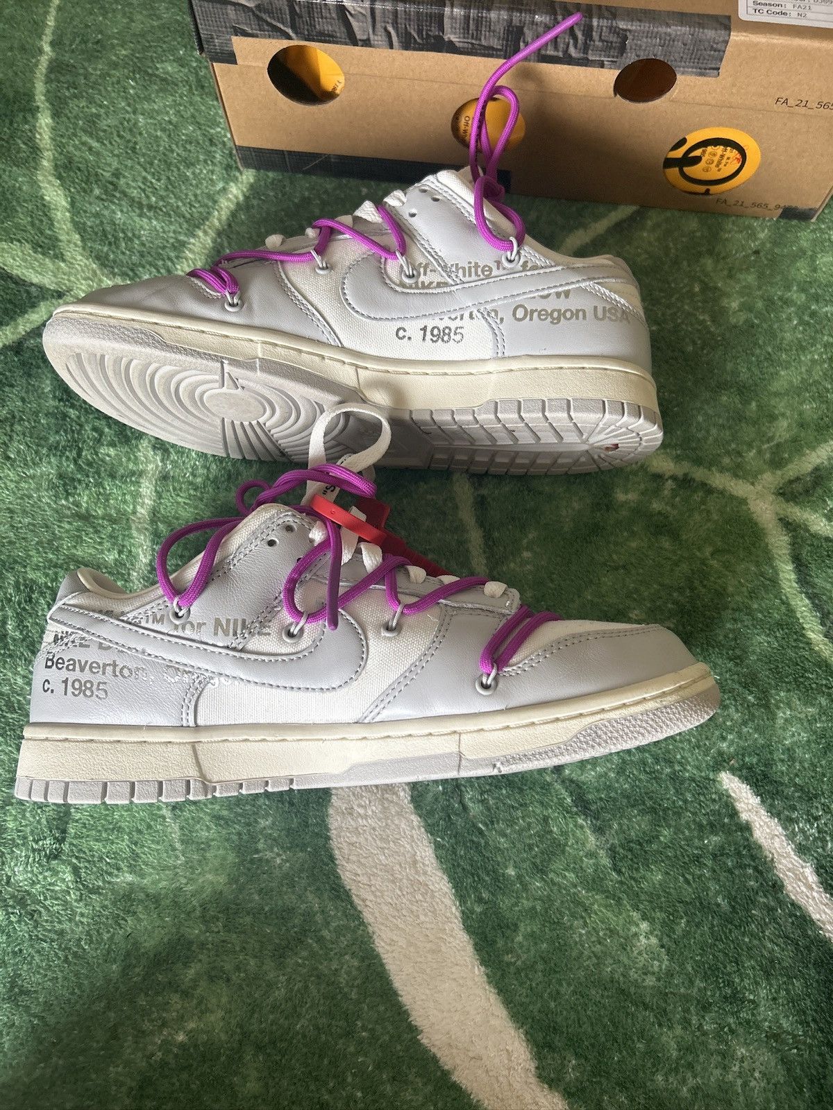 Nike × Off-White OFF WHITE DUNK LOW LOT 45 Size US 9.5 / EU 42-43 - 2 Thumbnail