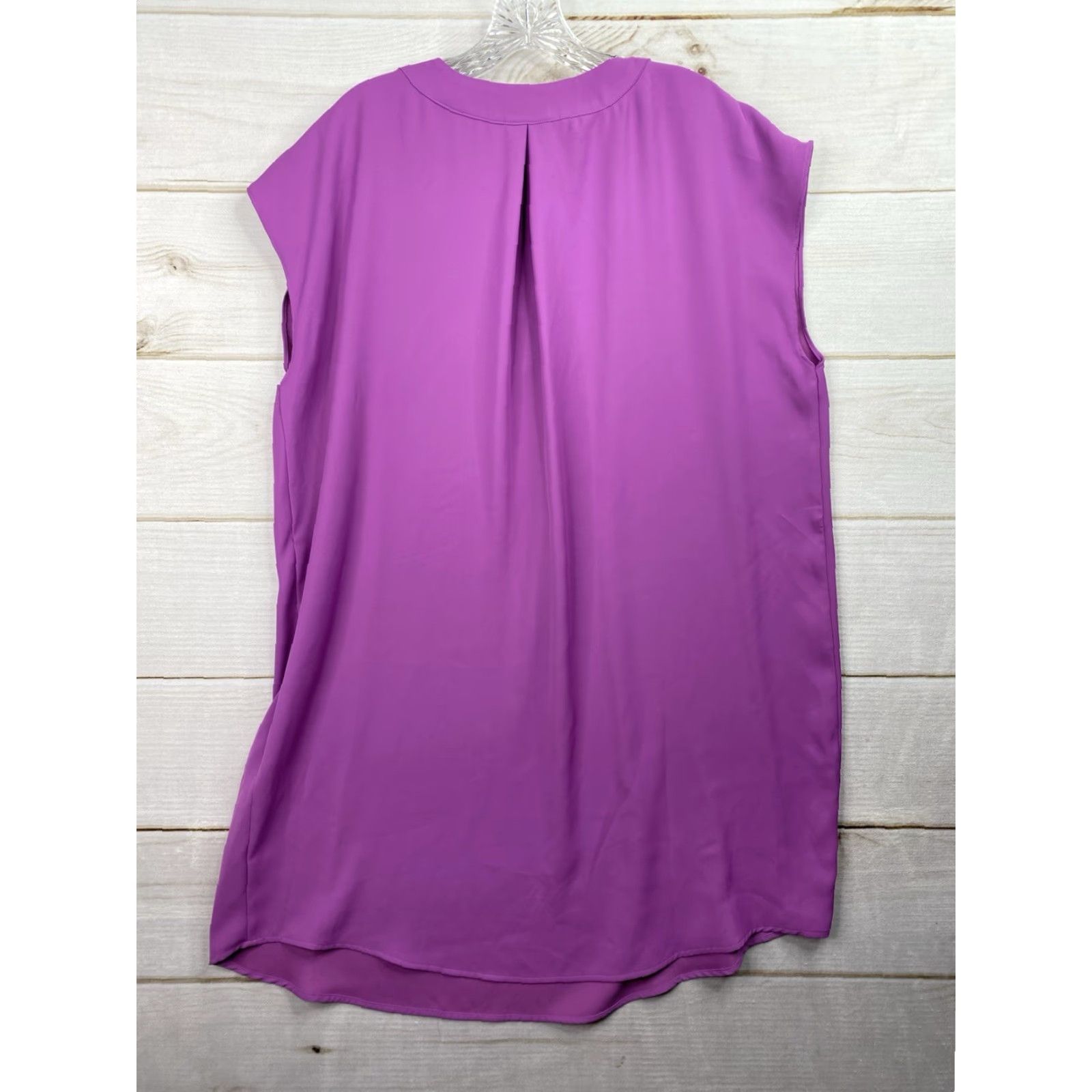 Worthington Worthington Tunic Mini Dress Womens XL Purple V Neck Sleeveless Pleated Casual Dress Size XL / US 12-14 / IT 48-50 - 8 Thumbnail