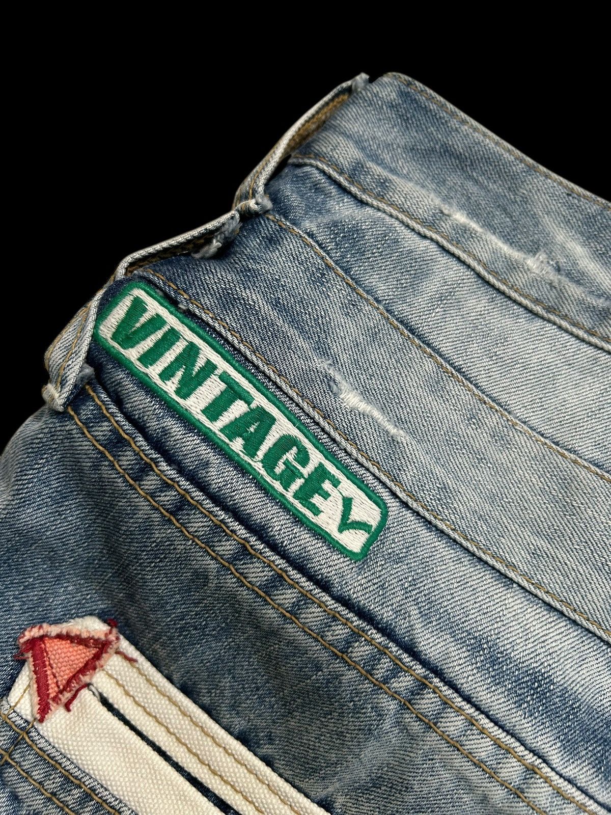 Japanese Brand × Kapital × Vintage Double Waist Lolita Japanese Punk Style Denim Jeans Size US 32 / EU 48 - 8 Thumbnail