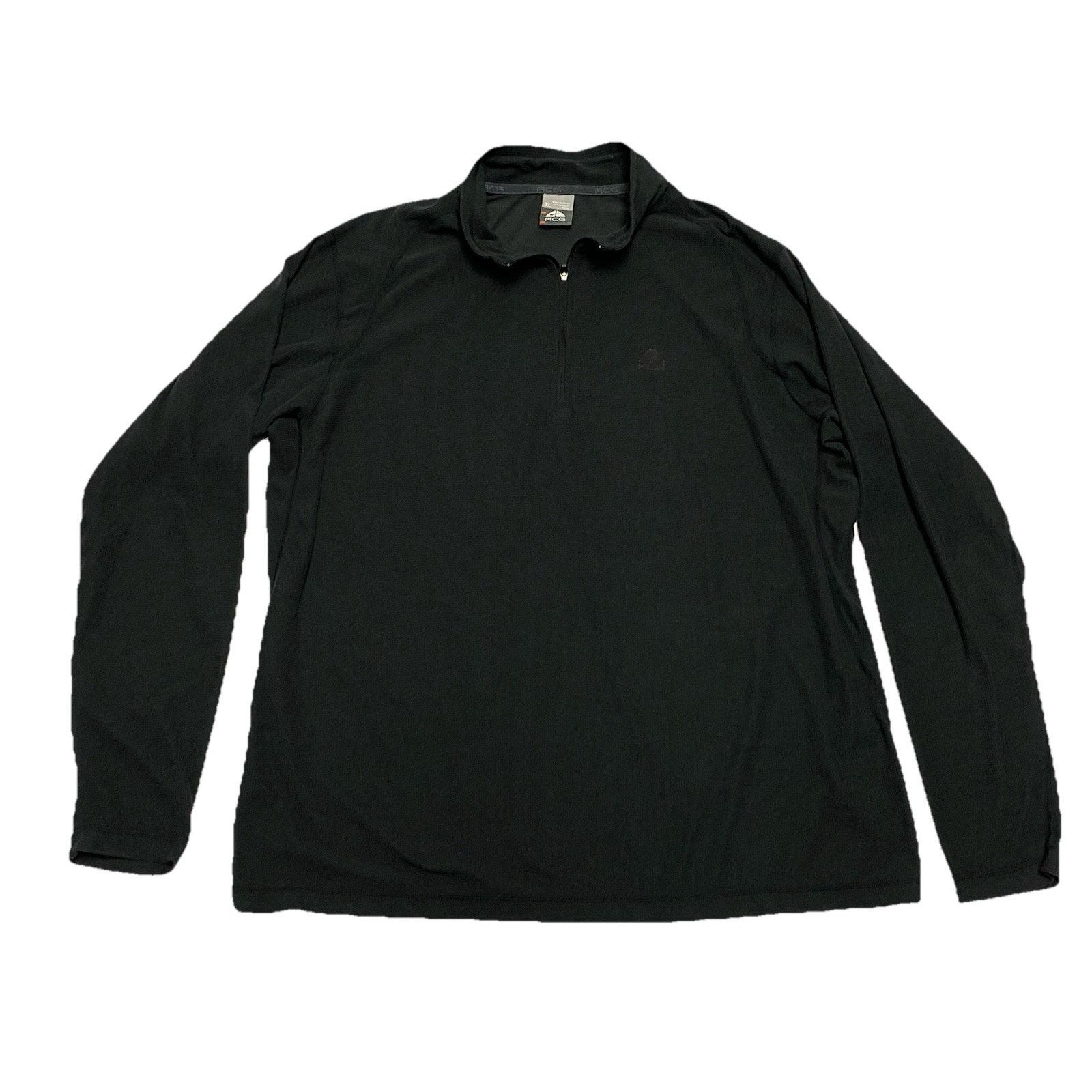 Nike Nike ACG 1/4 Zip Pullover Mens XL Black Waffle Knit Logo Size US XL / EU 56 / 4 - 2 Thumbnail