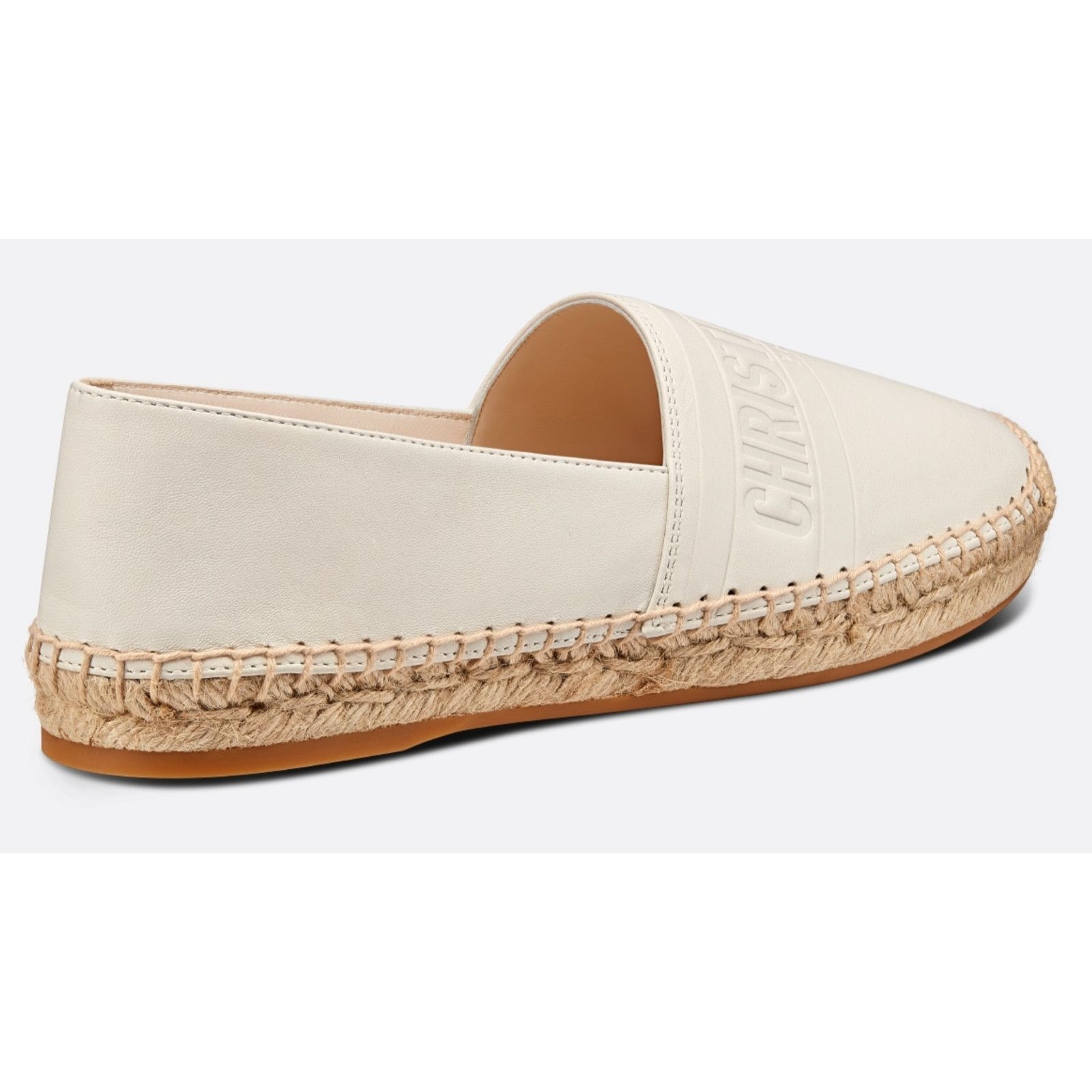 Dior Granville Lambskin Logo Embroidered Espadrille Flat 40.5 Size US 10.5 / IT 40.5 - 10 Thumbnail