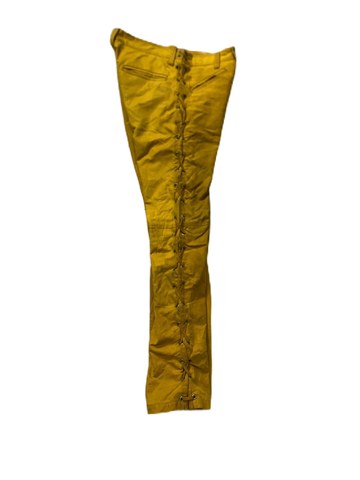 Unused JAPAN BRAND SIDE LACES DESIGN UNUSED CASUAL WAX PANTS WITH Size US 32 / EU 48 - 6 Thumbnail