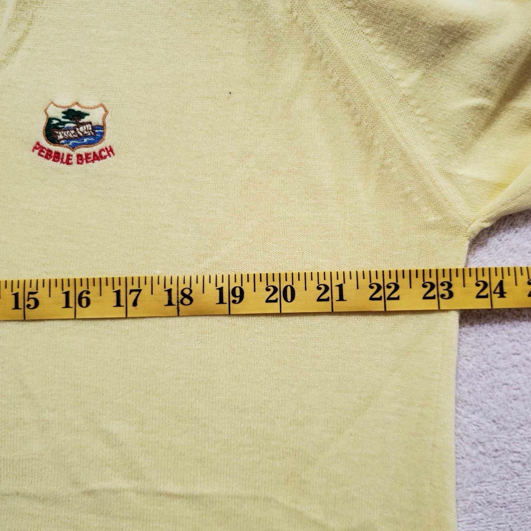 Vintage VINTAGE Pickering Pebble Beach Golf Sweater Mens XL Yellow Sportswear Worn Size US XL / EU 56 / 4 - 3 Thumbnail