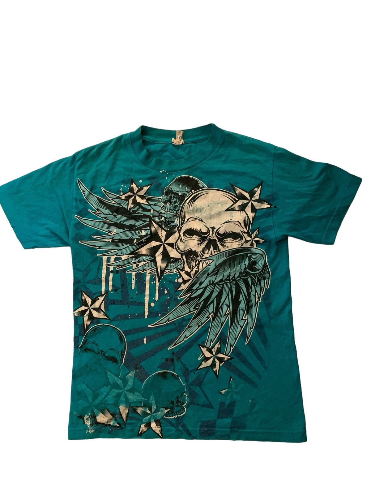 Vintage skulls rock punk t-shirt Size US M / EU 48-50 / 2 - 1 Thumbnail