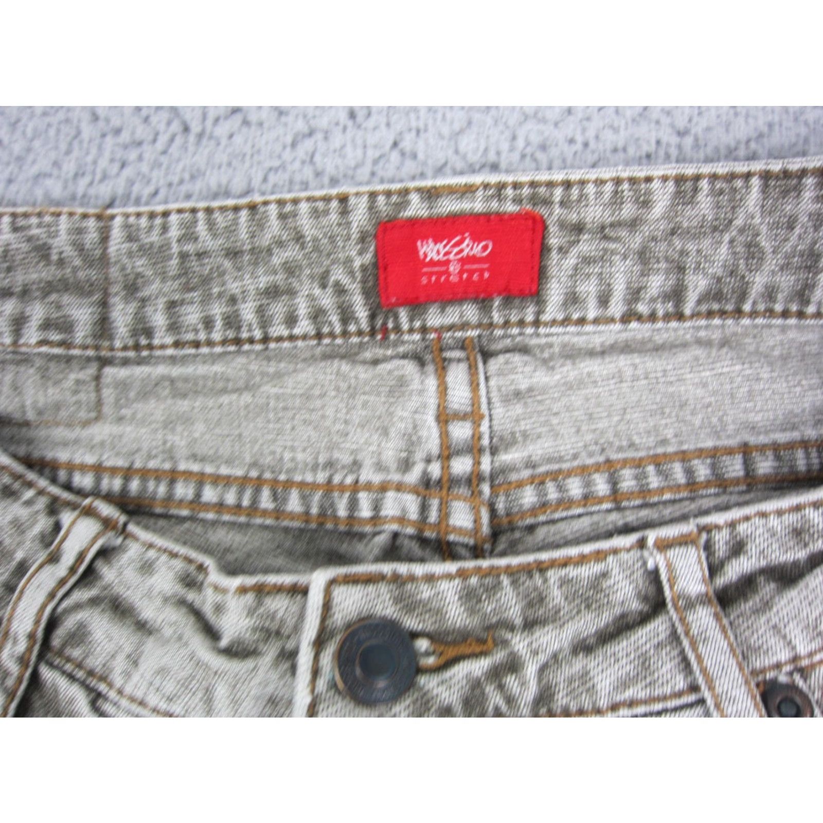 Mossimo Mossimo Jeans Womens 7 Gray Stretch Low Rise Flare Straight Baggy Denim Size 29 Inseam 30 in Size 28" / US 6 / IT 42 - 3 Thumbnail