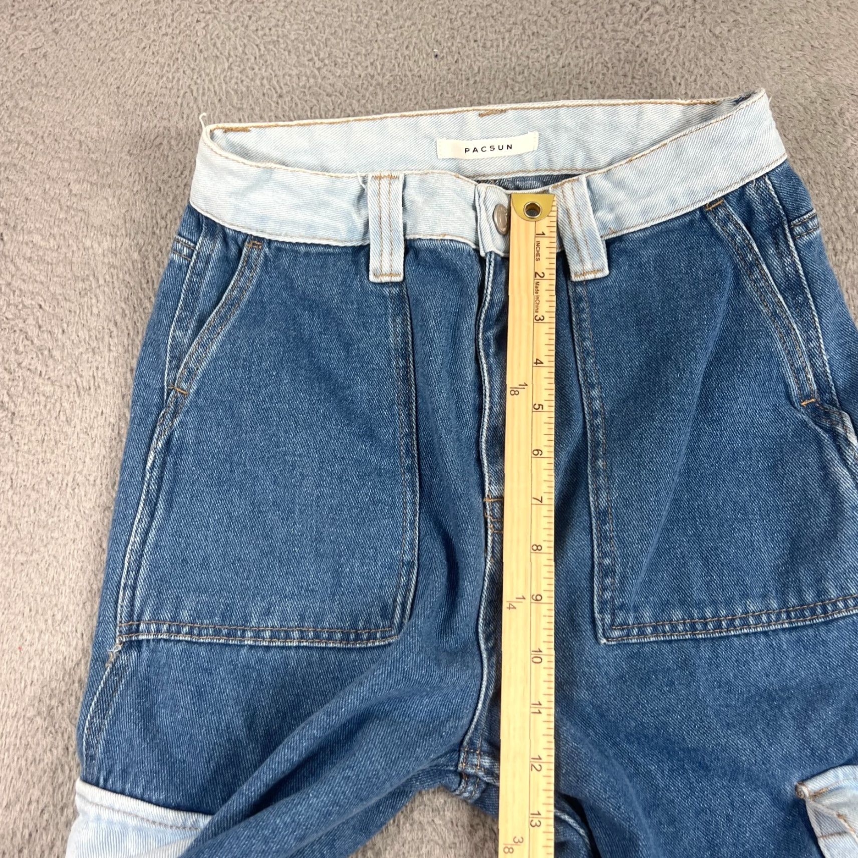 Pacsun Pacsun 90s Boyfriend Carpenter Jeans Womens 28 Blue High Rise Baggy Denim Cargo Size 28" / US 6 / IT 42 - 4 Thumbnail