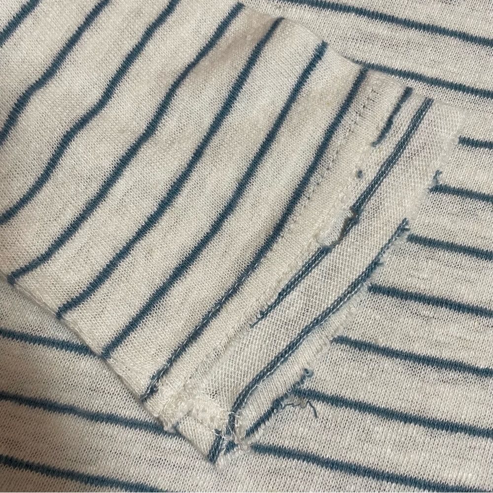 Other New Lovestitch Destructed Linen Blend Knit Long Sleeve Stri Size M / US 6-8 / IT 42-44 - 8 Thumbnail