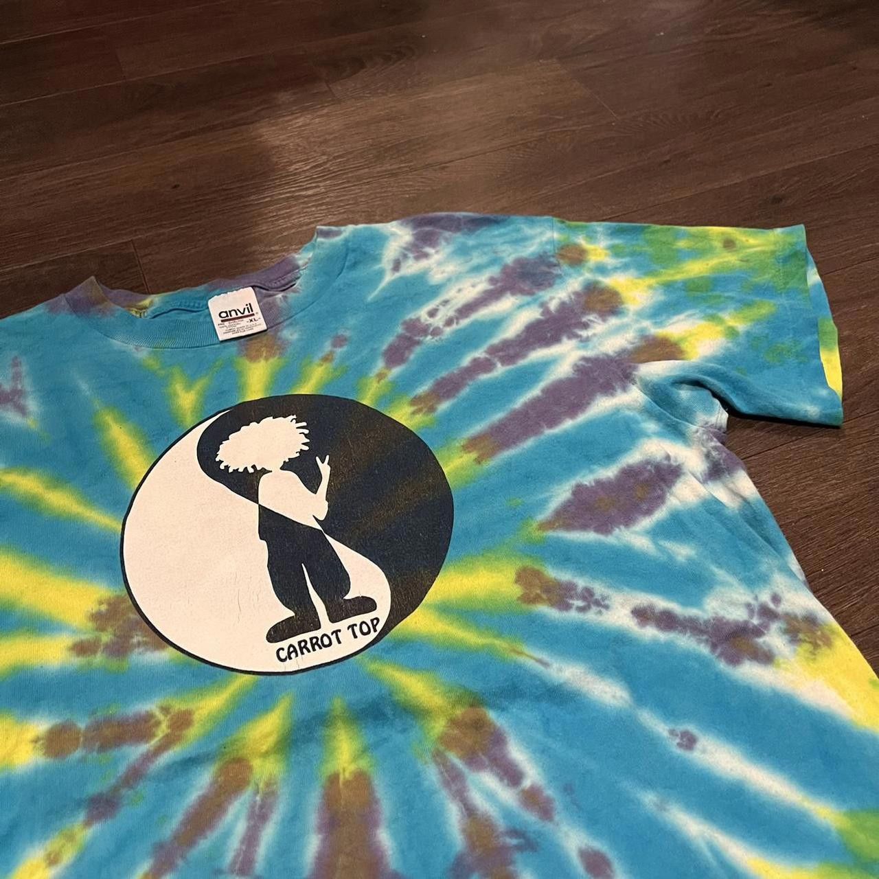 Vintage Carrot Top Tie Dye T Shirt 90s XL