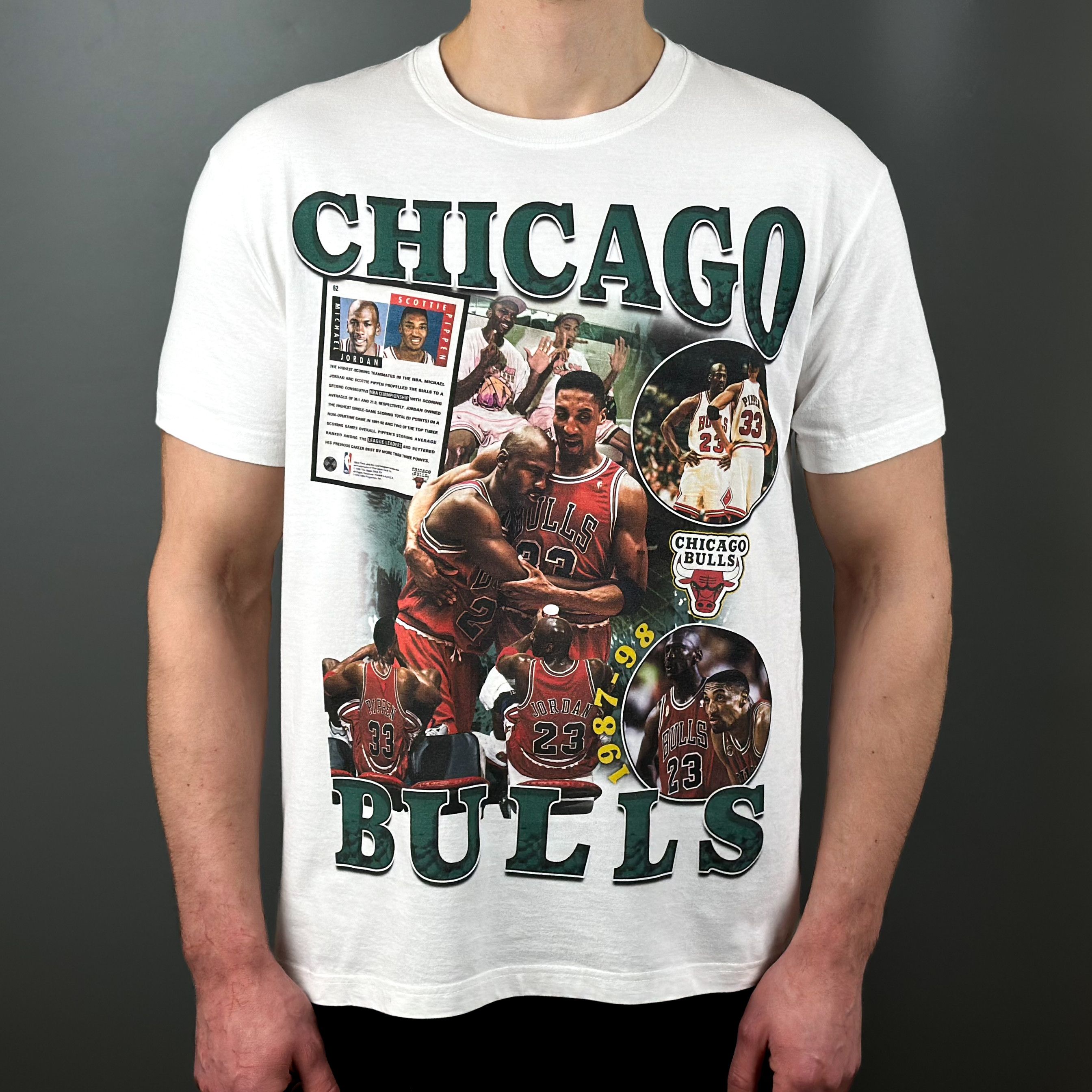 NBA × Vintage Chicago Bulls Michael Jordan Rap Tee T-Shirt Size US XL / EU 56 / 4 - 1 Thumbnail