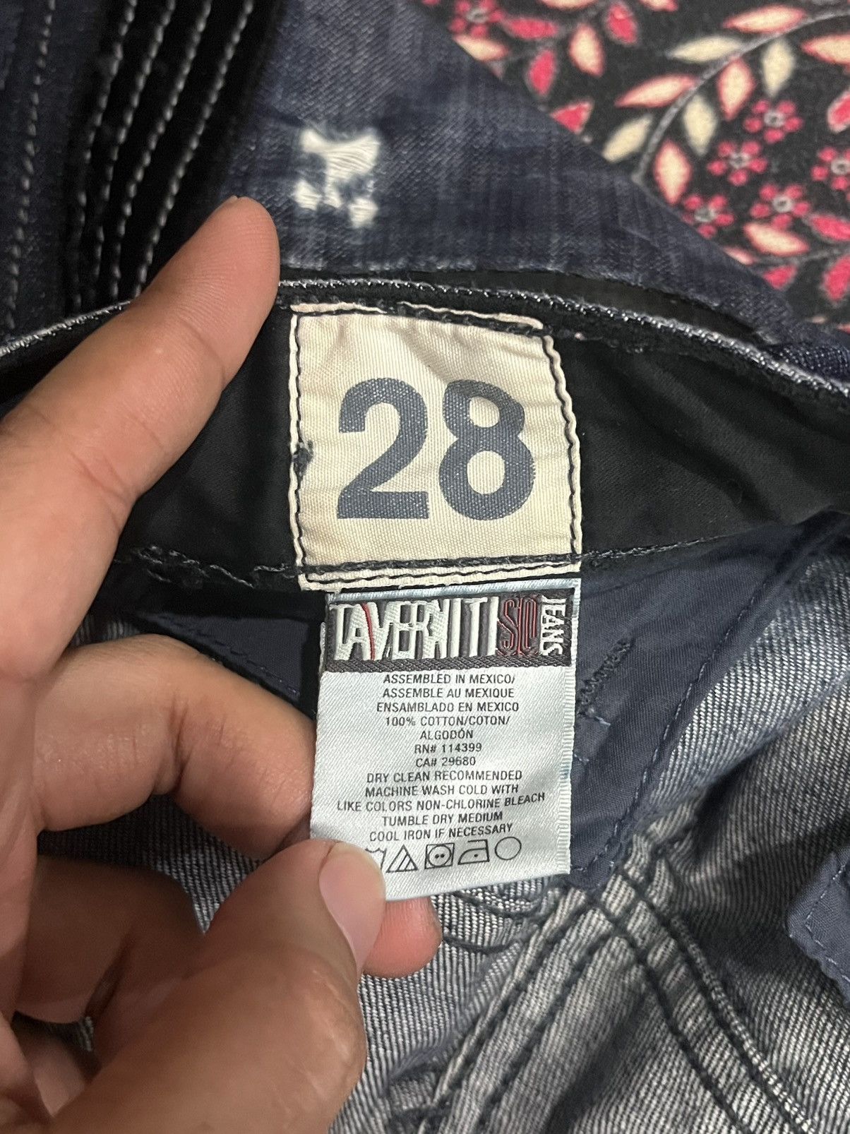 Ben Taverniti Unravel Project Vintage Ben Tavernity Velvet Side Panel Distressed Blue Jean Size US 28 / EU 44 - 16 Thumbnail