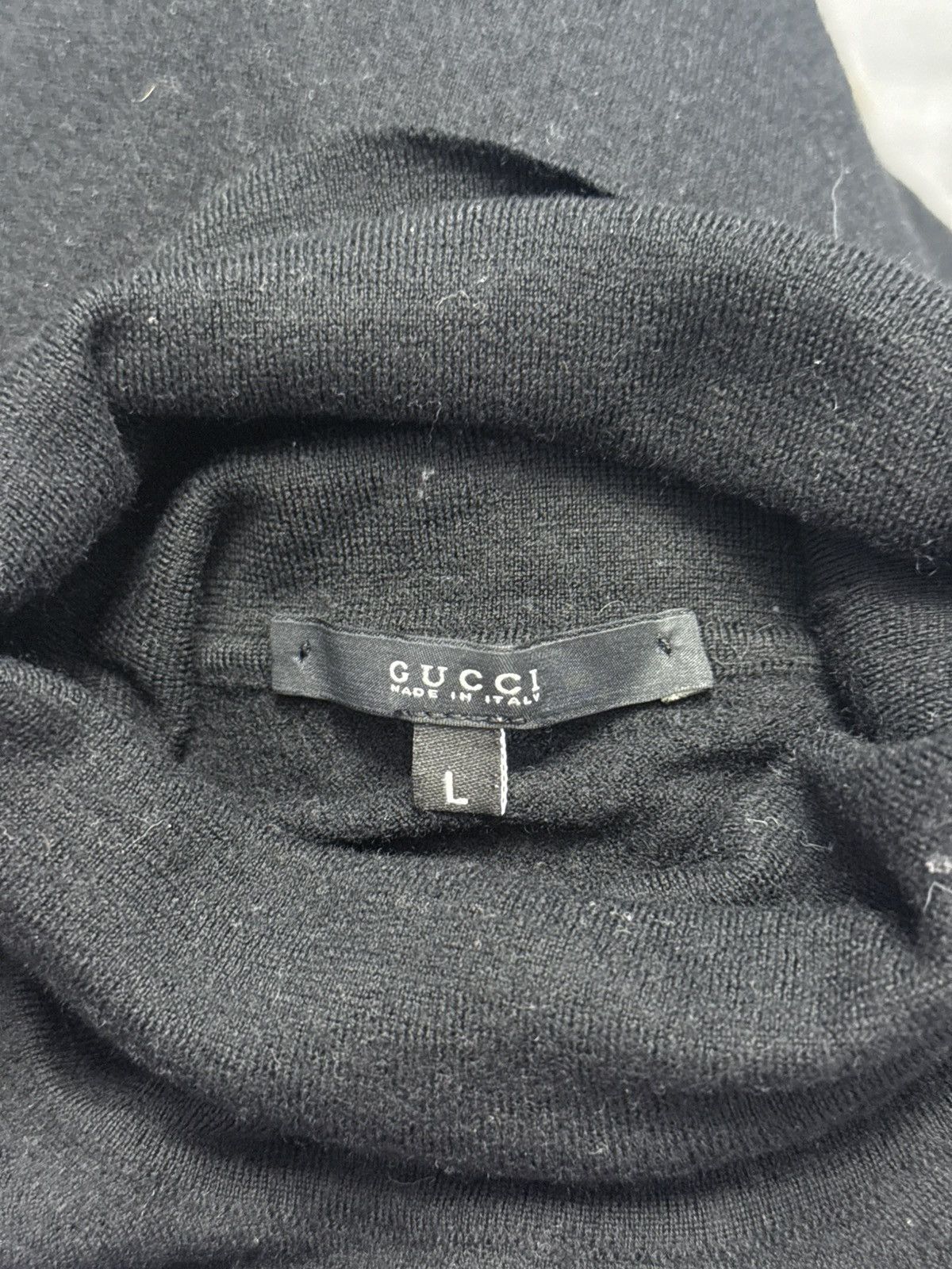 Gucci Gucci turtleneck wool black sweater womens Tom Ford Era Size L / US 10 / IT 46 - 7 Thumbnail