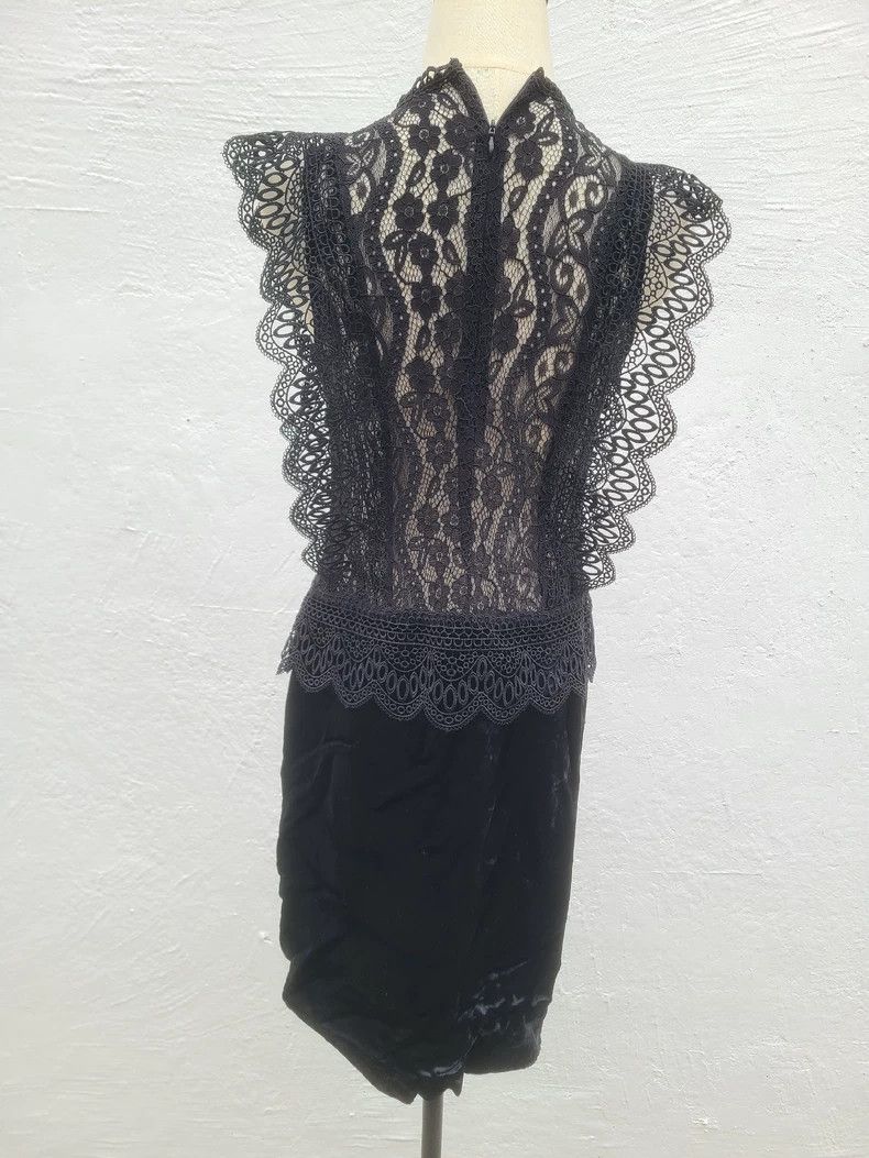 Ann Demeulemeester Ann Demeulemeester Ladies Lace Velvet Skirt Dress Size M / US 6-8 / IT 42-44 - 2 Thumbnail