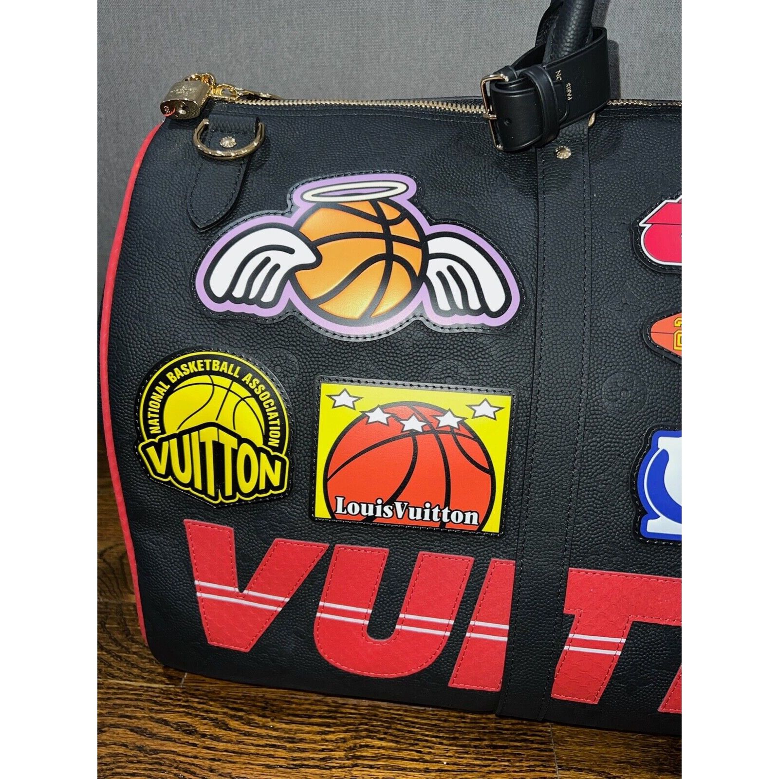 Louis Vuitton Louis Vuitton Keepall Bandouliere NBA Basketball Travel Bag Size ONE SIZE - 8 Thumbnail