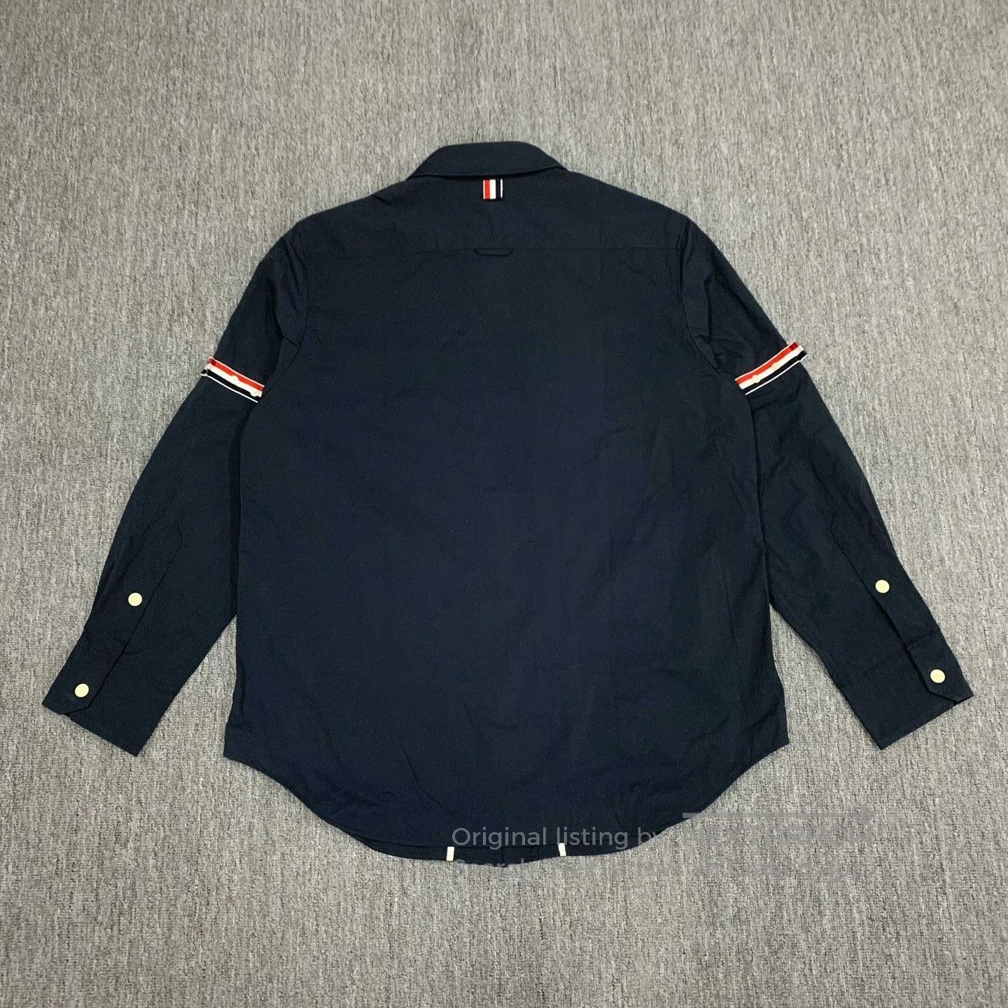 Thom Browne thom browne navy nylon long sleeve shirt. Size US M / EU 48-50 / 2 - 2 Thumbnail